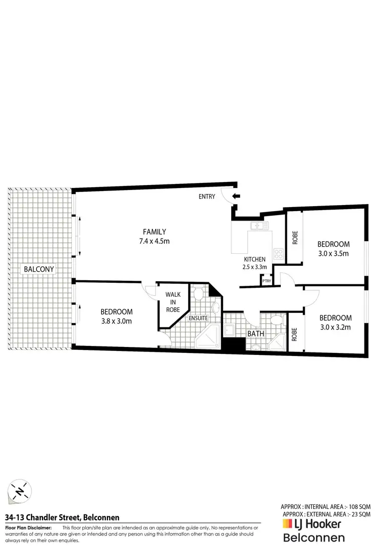 Floorplan of Homely unit listing, 34/13 Chandler Street, Belconnen ACT 2617