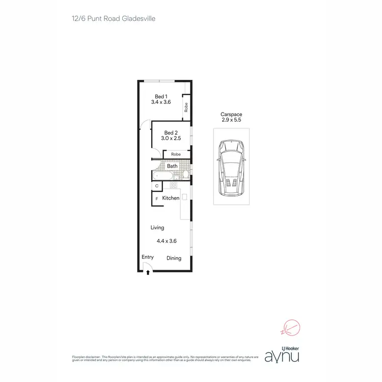 Floorplan of Homely apartment listing, 12/6 Punt Road, Gladesville NSW 2111