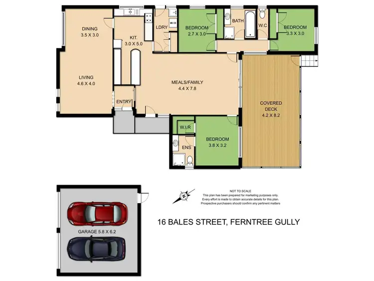 Floorplan of Homely house listing, 16 Bales Street, Ferntree Gully VIC 3156