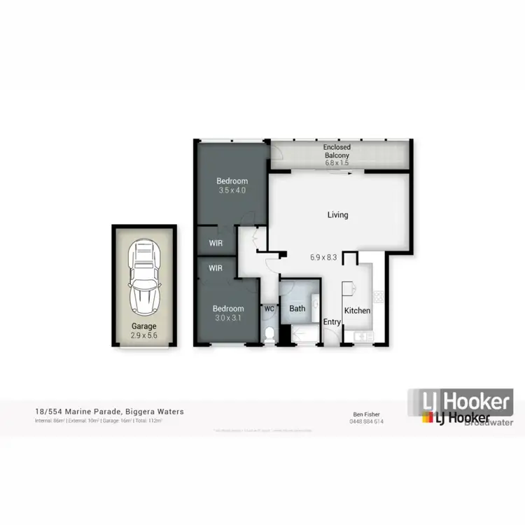 Floorplan of Homely unit listing, 18/554 Marine Parade, Biggera Waters QLD 4216