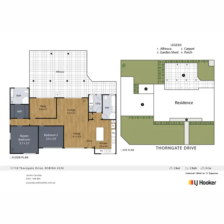 Floorplan of Homely house listing, 1/118 Thorngate Drive, Robina QLD 4226