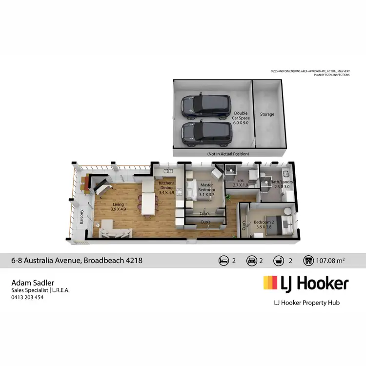 Floorplan of Homely unit listing, 9/6-8 Australia Avenue, Broadbeach QLD 4218
