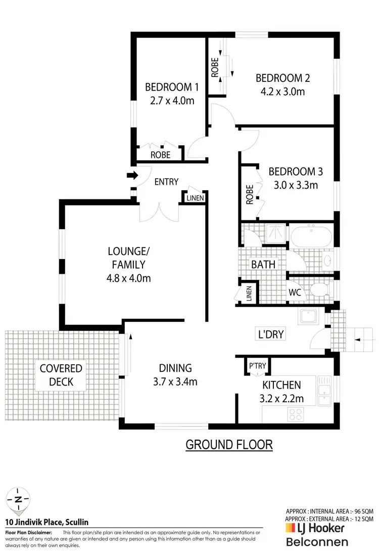 Floorplan of Homely house listing, 10 Jindivik Place, Scullin ACT 2614