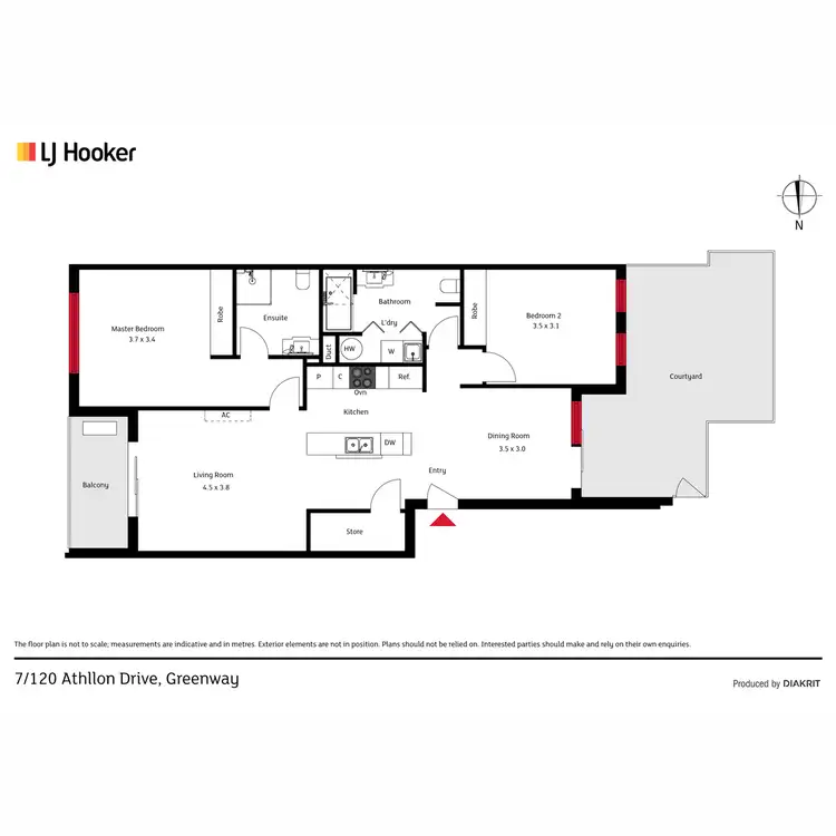 Floorplan of Homely apartment listing, 7/120 Athllon Drive, Greenway ACT 2900