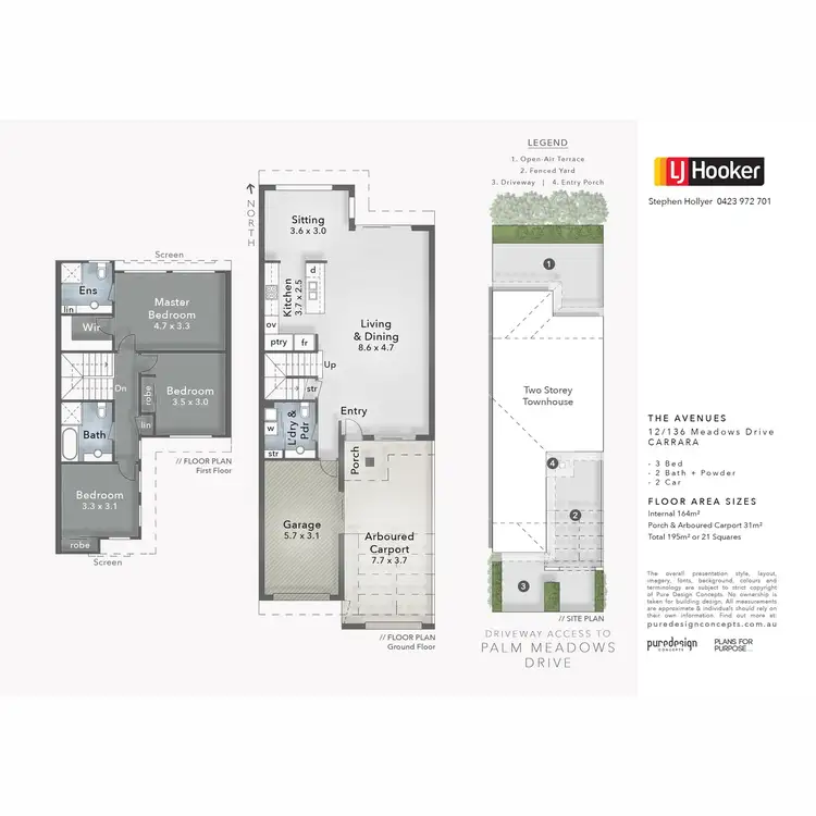 Floorplan of Homely townhouse listing, 12/136 Palm Meadows Drive, Carrara QLD 4211