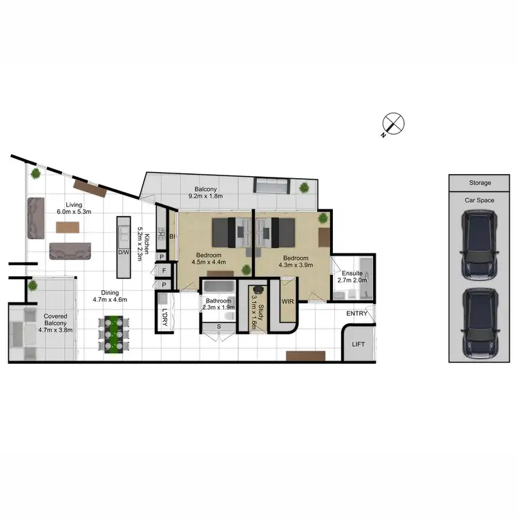Floorplan of Homely apartment listing, 14/15 Empire Circuit, Forrest ACT 2603