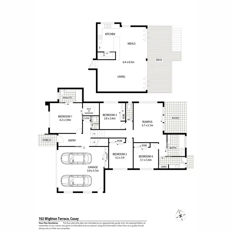 Floorplan of Homely house listing, 102 Wighton Terrace, Casey ACT 2913