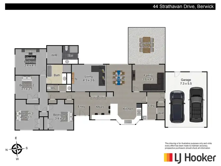 Floorplan of Homely house listing, 44 Strathavan Drive, Berwick VIC 3806