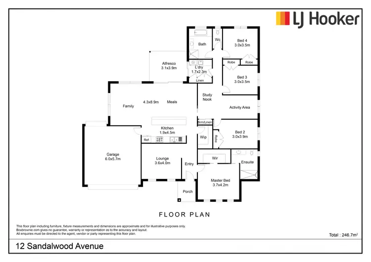 Floorplan of Homely house listing, 12 Sandalwood Avenue, Swan Hill VIC 3585