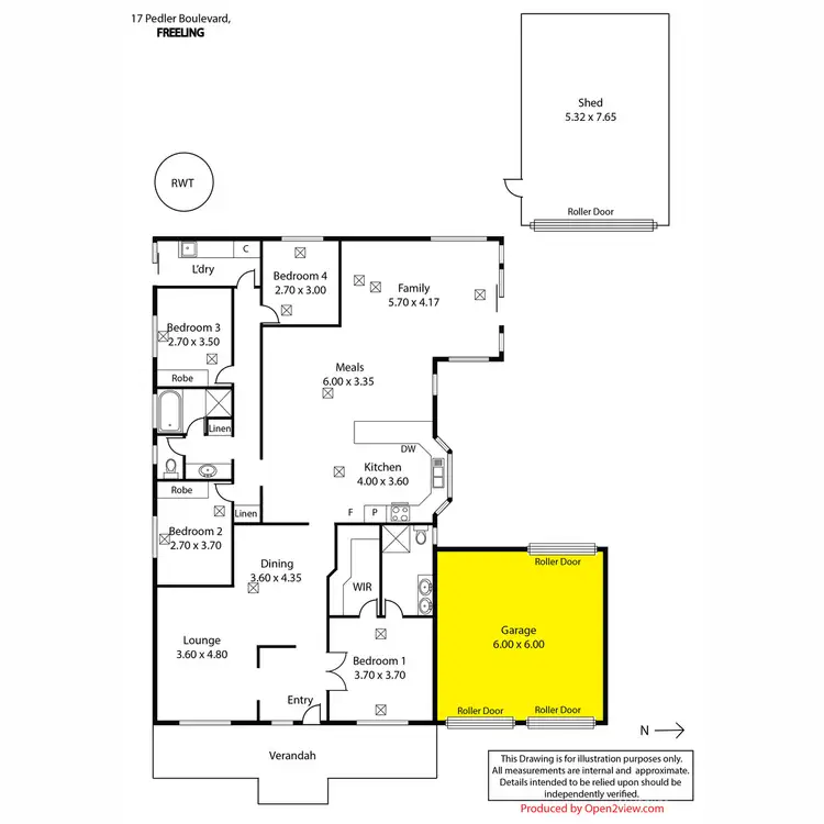 Floorplan of Homely house listing, 17 Pedler Boulevard, Freeling SA 5372
