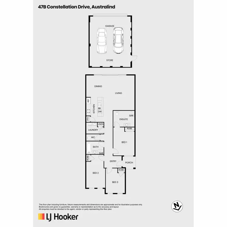 Floorplan of Homely house listing, 47B Constellation Drive, Australind WA 6233