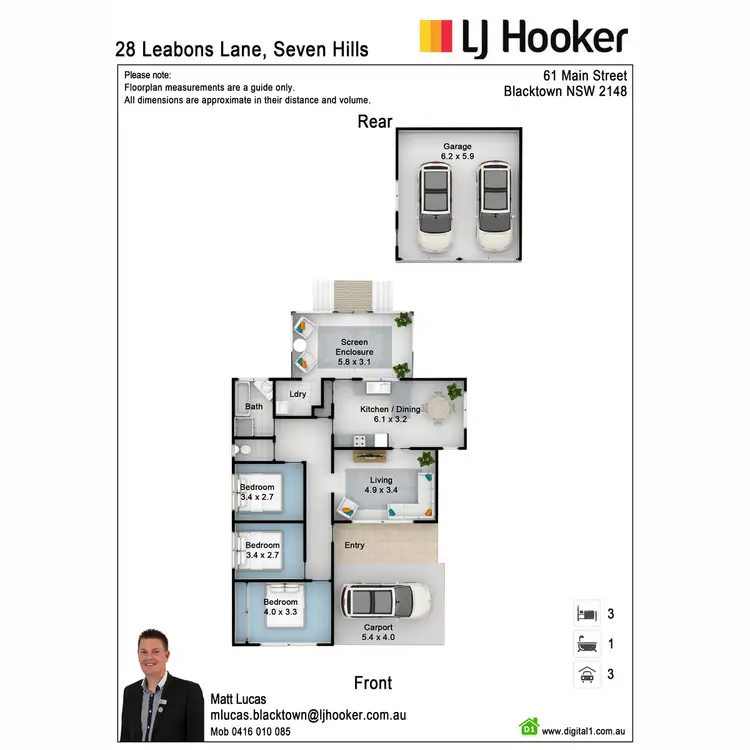 Floorplan of Homely house listing, 28 Leabons Lane, Seven Hills NSW 2147
