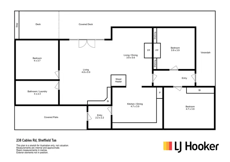Floorplan of Homely house listing, 238 Cables Road, Sheffield TAS 7306