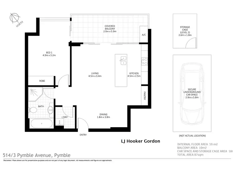 Floorplan of Homely unit listing, 514/3 Pymble Avenue, Pymble NSW 2073