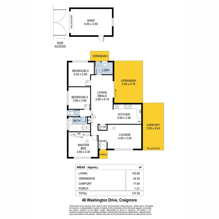 Floorplan of Homely house listing, 46 Washington Drive, Craigmore SA 5114