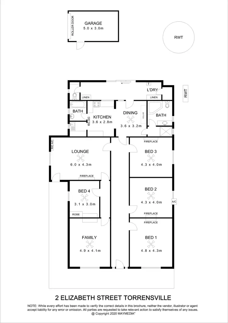 Floorplan of Homely house listing, 2 Elizabeth Street, Torrensville SA 5031