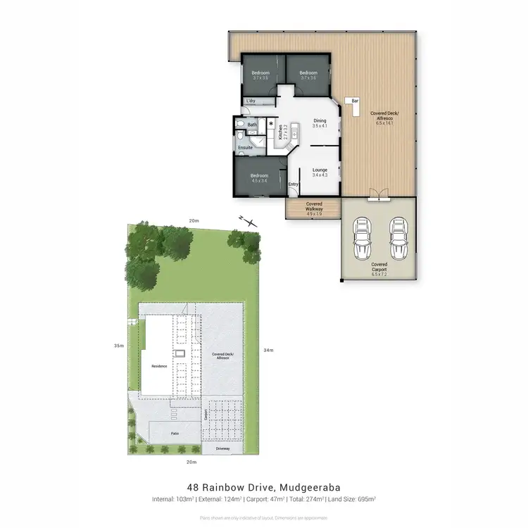 Floorplan of Homely house listing, 48 Rainbow Drive, Mudgeeraba QLD 4213