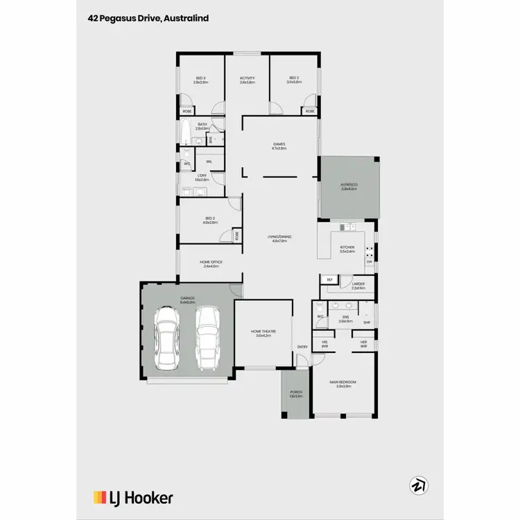 Floorplan of Homely house listing, 42 Pegasus Drive, Australind WA 6233