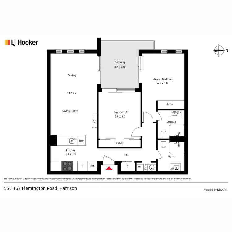 Floorplan of Homely apartment listing, 55/162 Flemington Road, Harrison ACT 2914
