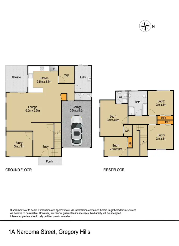 Floorplan of Homely house listing, 1A Narooma Street, Gregory Hills NSW 2557