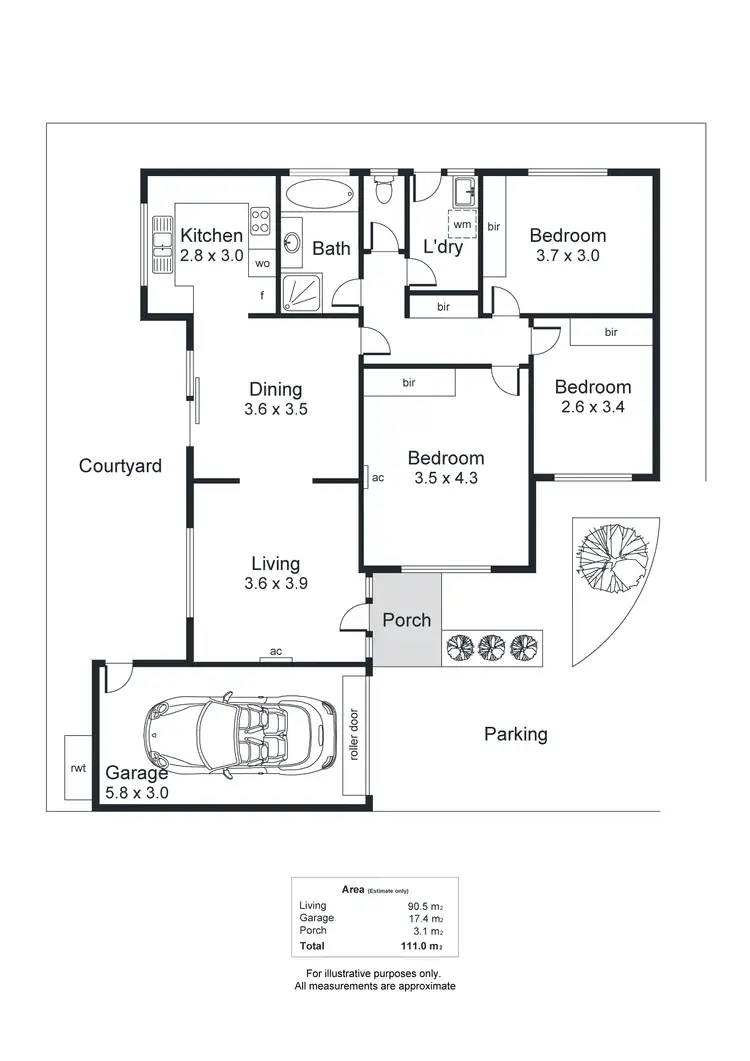 Floorplan of Homely unit listing, 4/78 Hayward Avenue, Torrensville SA 5031