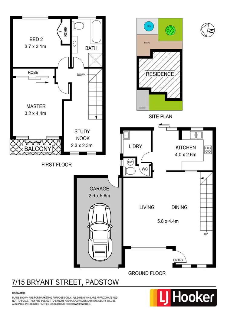 Floorplan of Homely townhouse listing, 7/15 Bryant Street, Padstow NSW 2211