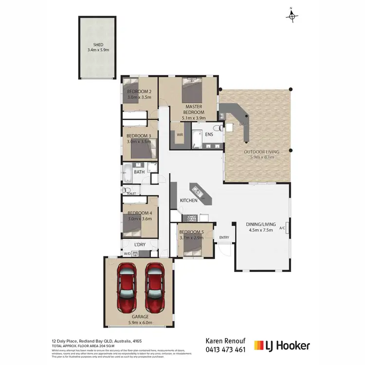 Floorplan of Homely house listing, 12 Daly Place, Redland Bay QLD 4165
