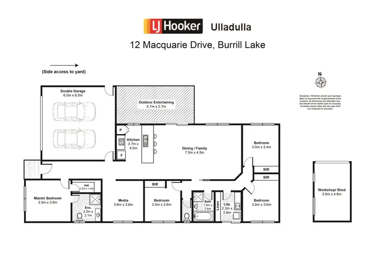 Floorplan of Homely house listing, 12 Macquarie Drive, Burrill Lake NSW 2539