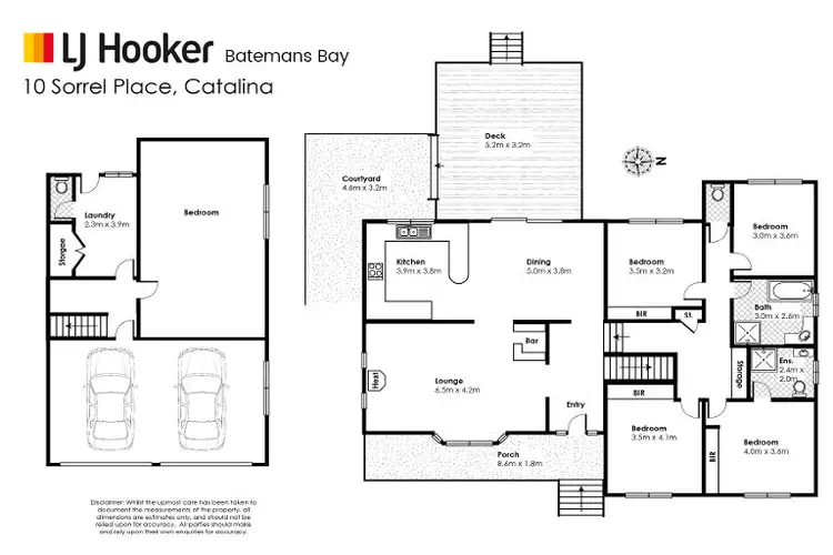 Floorplan of Homely house listing, 10 Sorrel Place, Catalina NSW 2536
