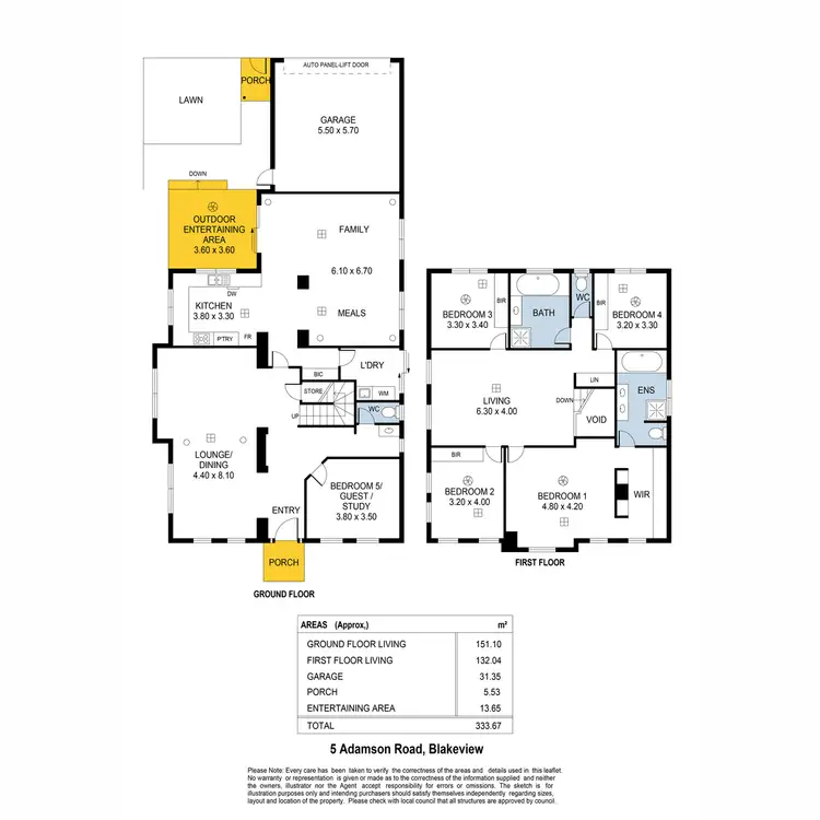 Floorplan of Homely house listing, 5 Adamson Street, Blakeview SA 5114