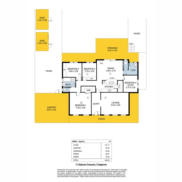 Floorplan of Homely house listing, 11 Kakuna Crescent, Craigmore SA 5114