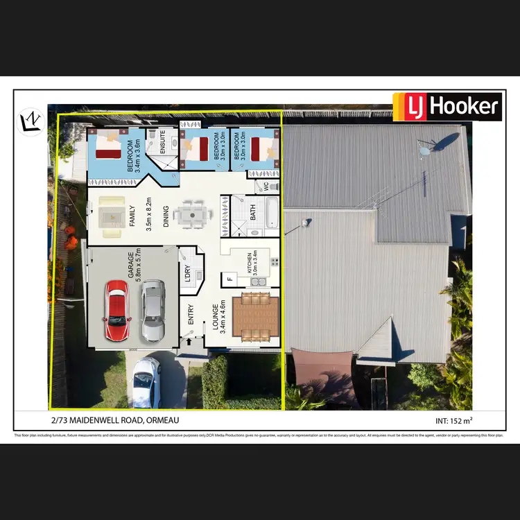 Floorplan of Homely semi-detached listing, 2/73 Maidenwell Road, Ormeau QLD 4208