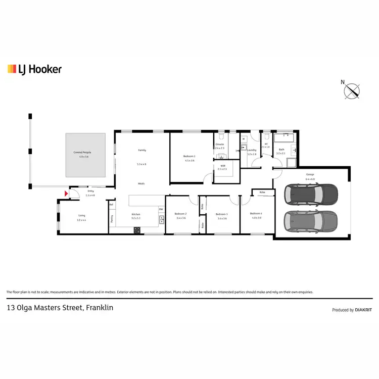 Floorplan of Homely house listing, 13 Olga Masters Street, Franklin ACT 2913