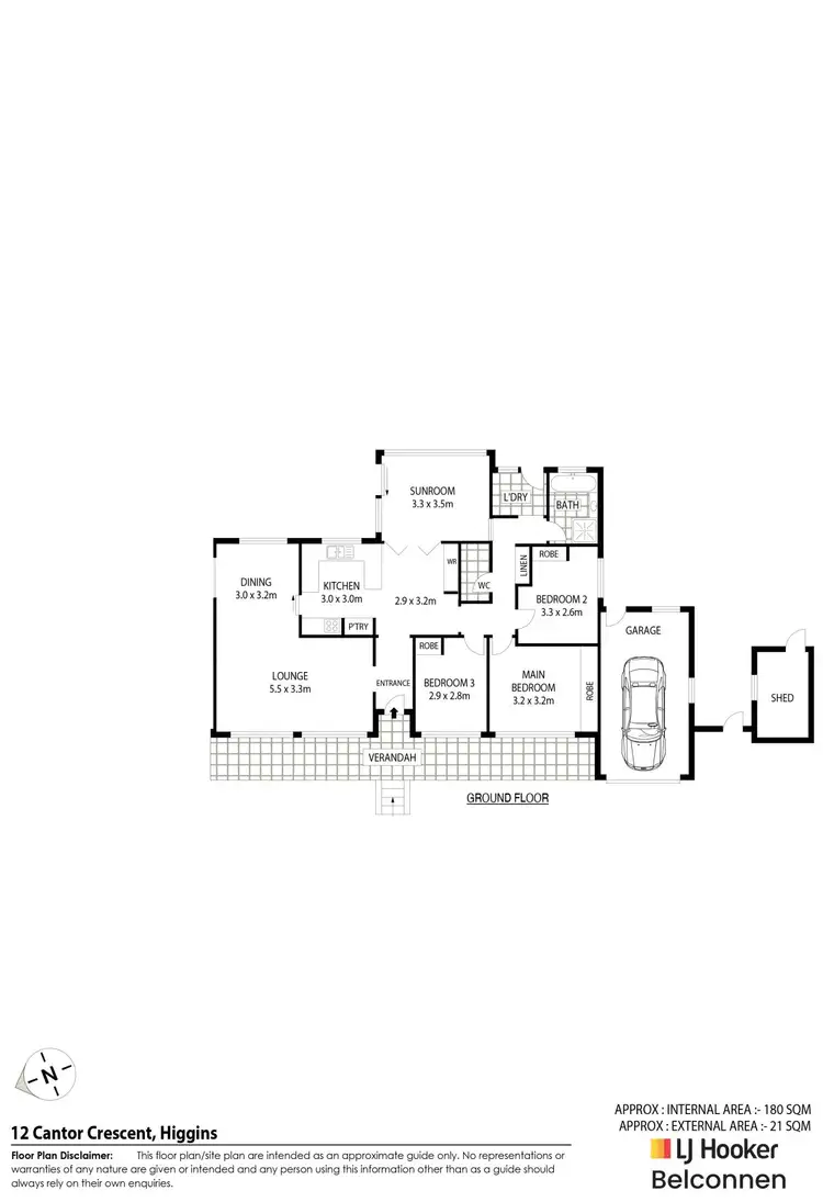 Floorplan of Homely house listing, 12 Cantor Crescent, Higgins ACT 2615