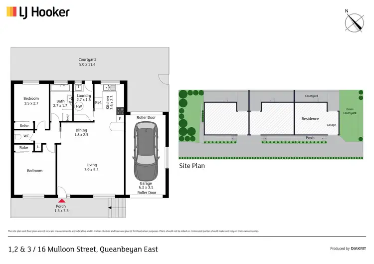 Floorplan of Homely townhouse listing, 1,2 & 3/16 Mulloon Street, Queanbeyan East NSW 2620