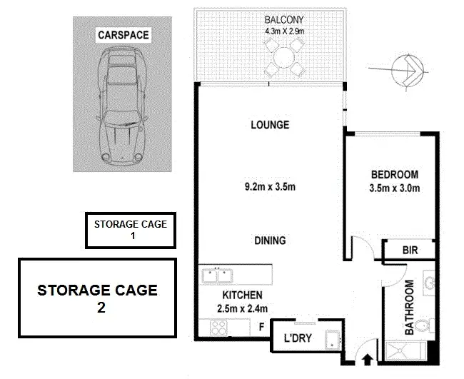 Floorplan of Homely unit listing, 406/5 NINA GRAY AVE, Rhodes NSW 2138