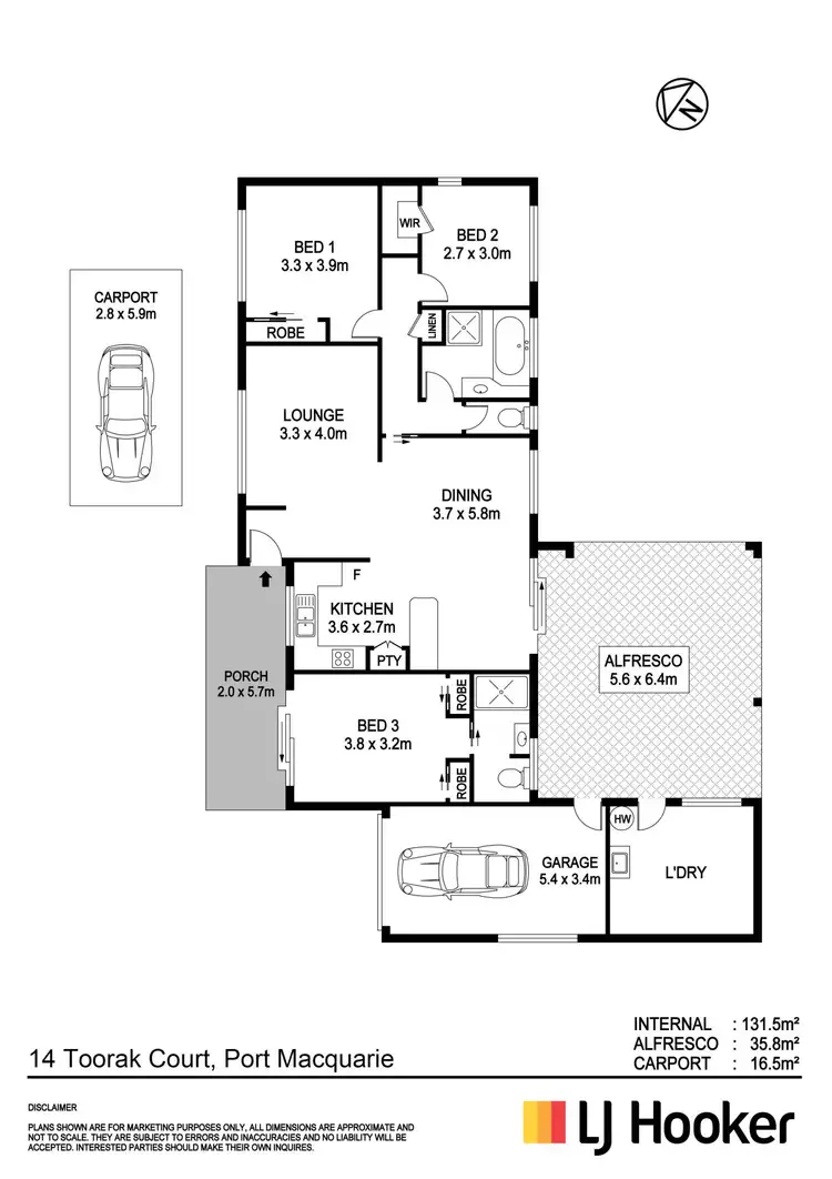 Floorplan of Homely house listing, 14 Toorak Court, Port Macquarie NSW 2444