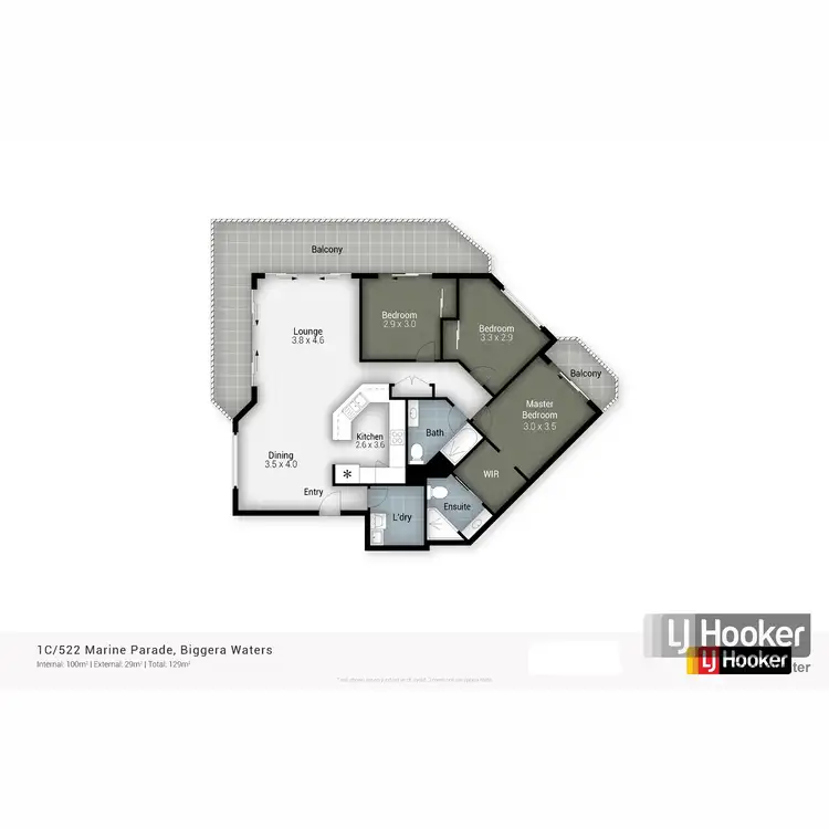 Floorplan of Homely apartment listing, 1C/522 Marine Parade, Biggera Waters QLD 4216