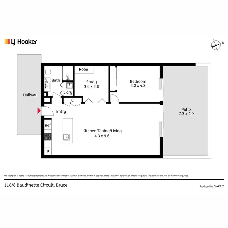 Floorplan of Homely apartment listing, 118/8 Baudinette Circuit, Bruce ACT 2617