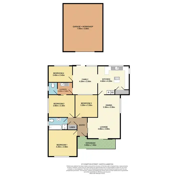 Floorplan of Homely house listing, 57 Compton Street, North Lambton NSW 2299