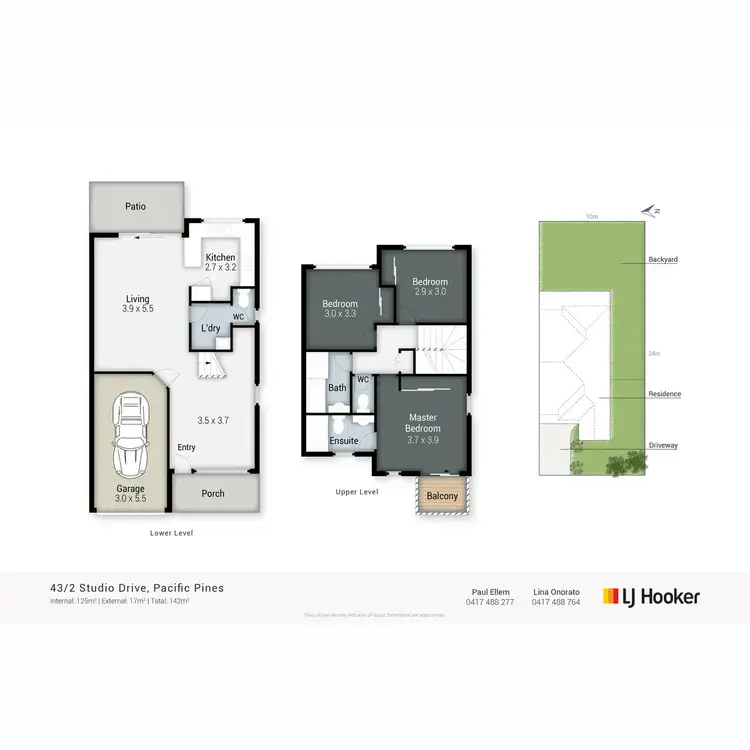 Floorplan of Homely townhouse listing, 43/2 Studio Drive, Pacific Pines QLD 4211