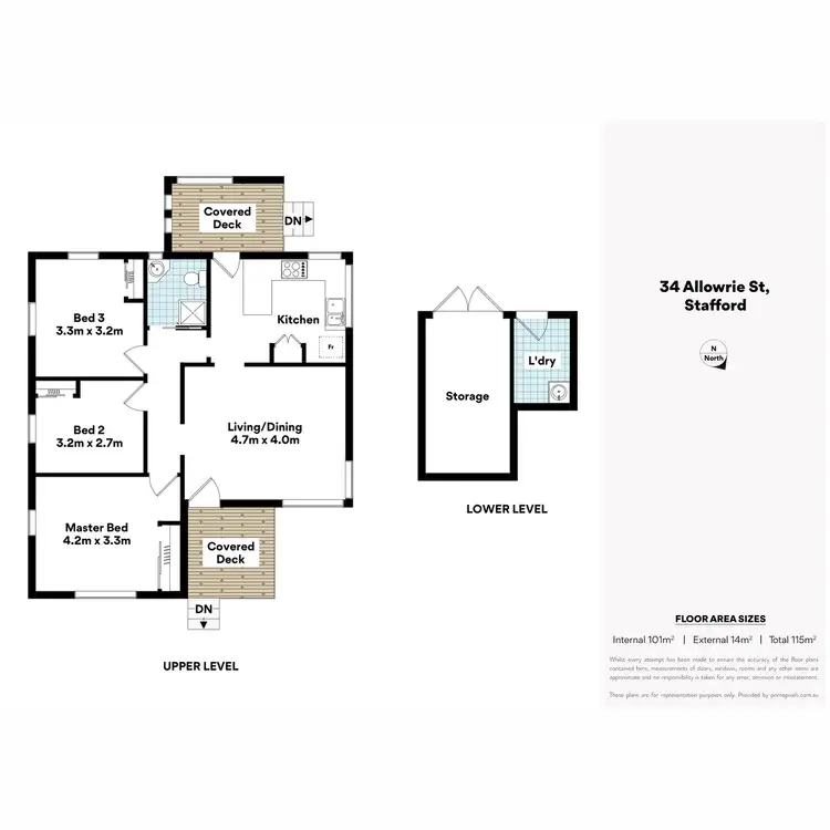 Floorplan of Homely house listing, 34 Allowrie Street, Stafford QLD 4053