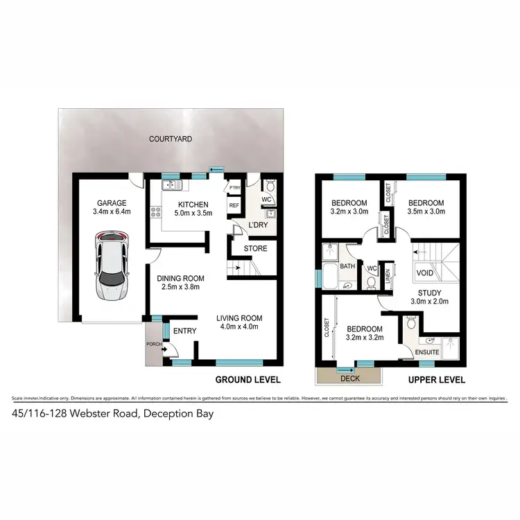 Floorplan of Homely townhouse listing, 45/128 Webster Road, Deception Bay QLD 4508