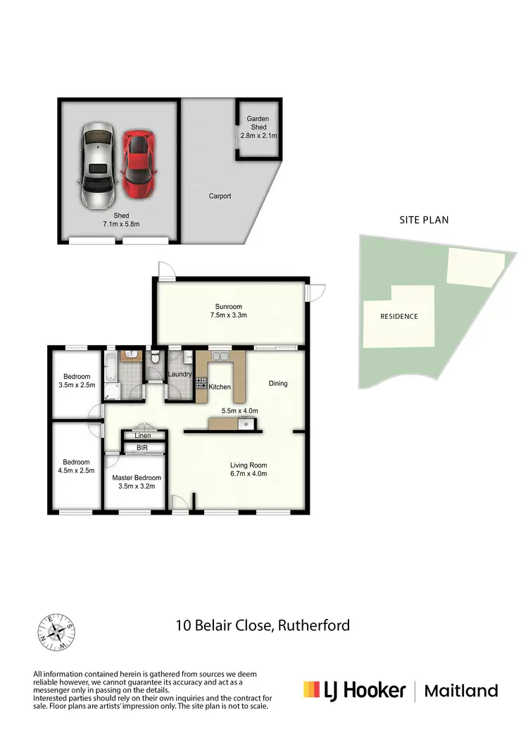 Floorplan of Homely house listing, 10 Belair Close, Rutherford NSW 2320