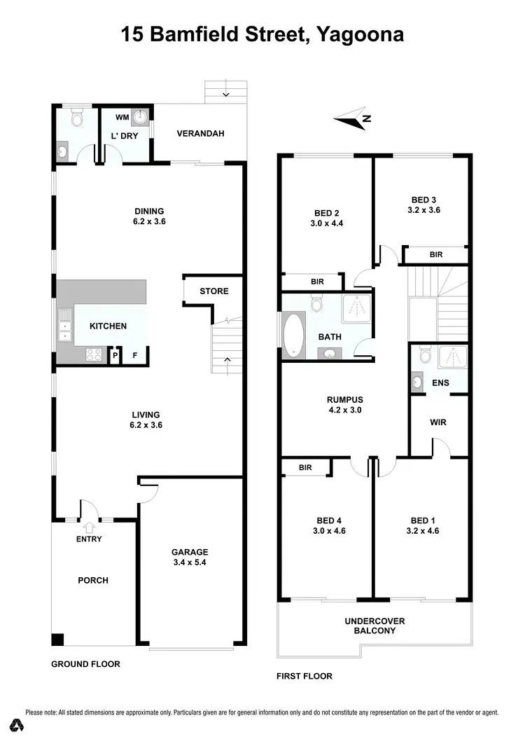 Floorplan of Homely semi-detached listing, 15 Bamfield Avenue, Yagoona NSW 2199
