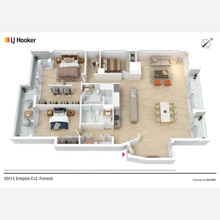 Floorplan of Homely apartment listing, 30/15 Empire Circuit, Forrest ACT 2603