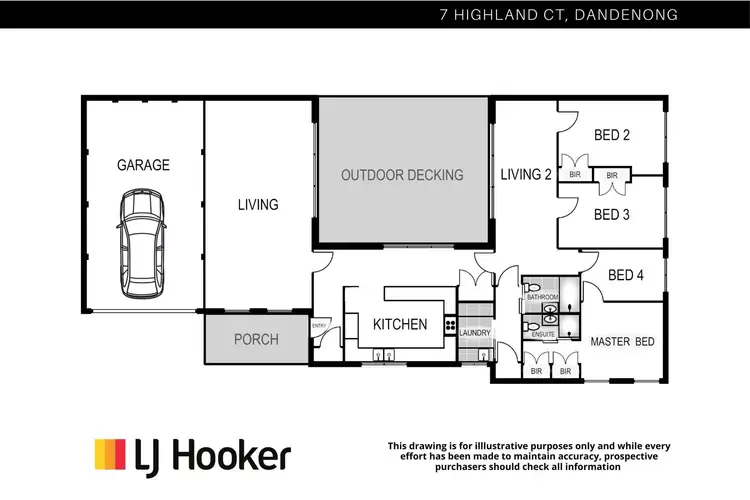 Floorplan of Homely house listing, 7 Highland Court, Dandenong VIC 3175