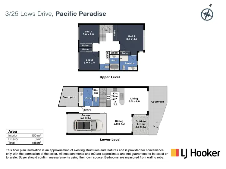 Floorplan of Homely unit listing, 3/25 Lows Drive, Pacific Paradise QLD 4564