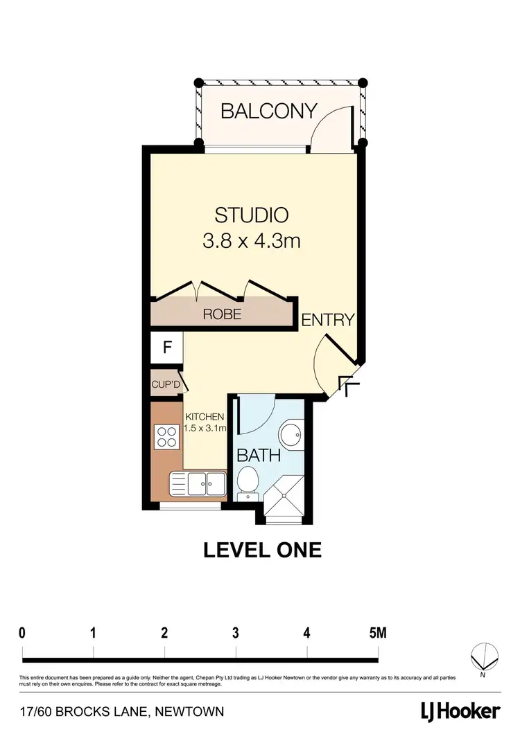 Floorplan of Homely apartment listing, 17/60 Brocks Lane, Newtown NSW 2042