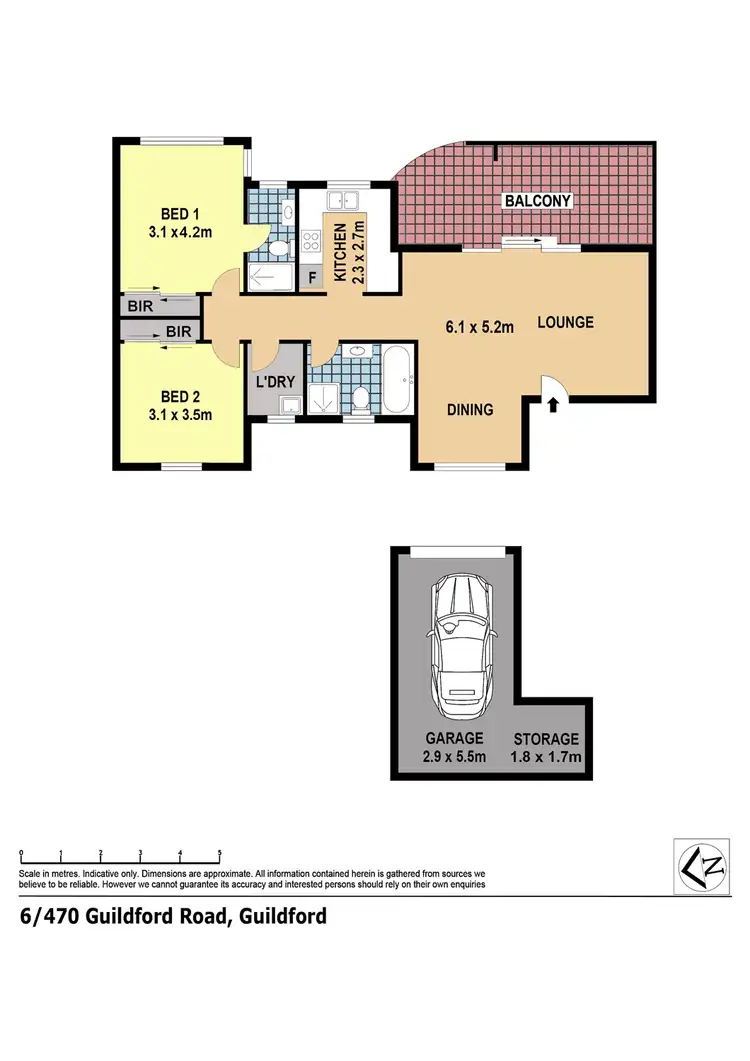 Floorplan of Homely unit listing, 6/470 Guildford Road, Guildford NSW 2161